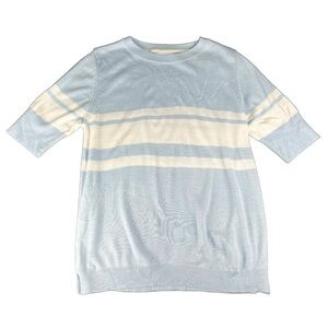 Mer Sea Women’s Stripe Short Sleeve Pullover In Size M